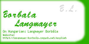 borbala langmayer business card